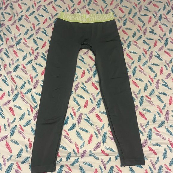 Gymshark Dark Grey with Green Leggings