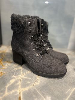 Gray/black Ankle Boots