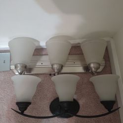 Bathroom Light Fixtures 1 Chrome And 1 Black