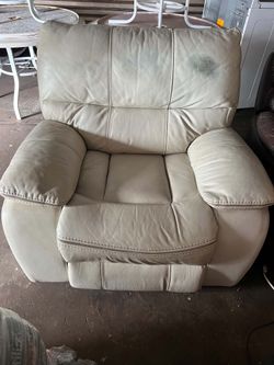 Electric leather recliner chair