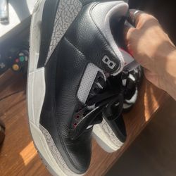 Black Cement Air Jordan 3’s (Size 9)