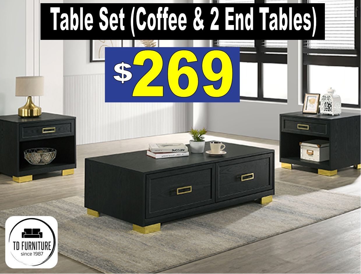 Table Set (Coffee & 2 End Tables)