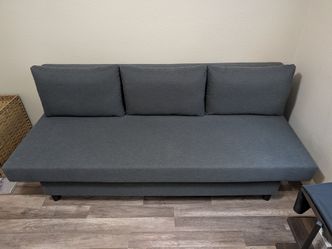 Gray IKEA Fold-Out Couch Bed