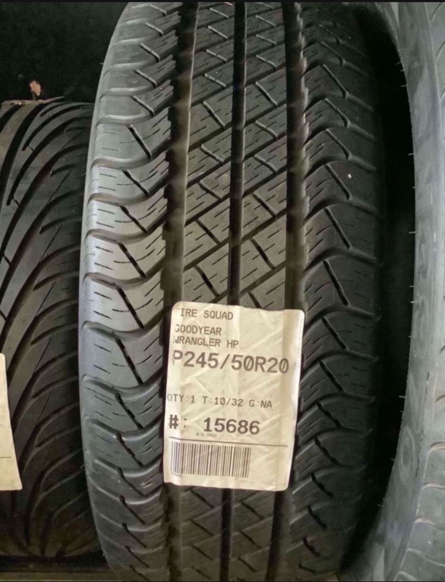 NEW 245 50 20 Goodyear Wrangler HP with 100% Tread 10/32 102S #15686 Best  Grade A Tires Today for Sale in Biscayne Park, FL - OfferUp