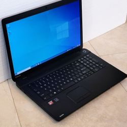 Toshiba Satellite C75D Laptop w/Large 17.3 " HD+ Screen , AMD A6 , USB 3.0, HDMI, Win10- Great Condition  