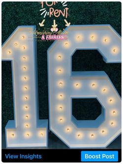 Number Marquees With Lights 