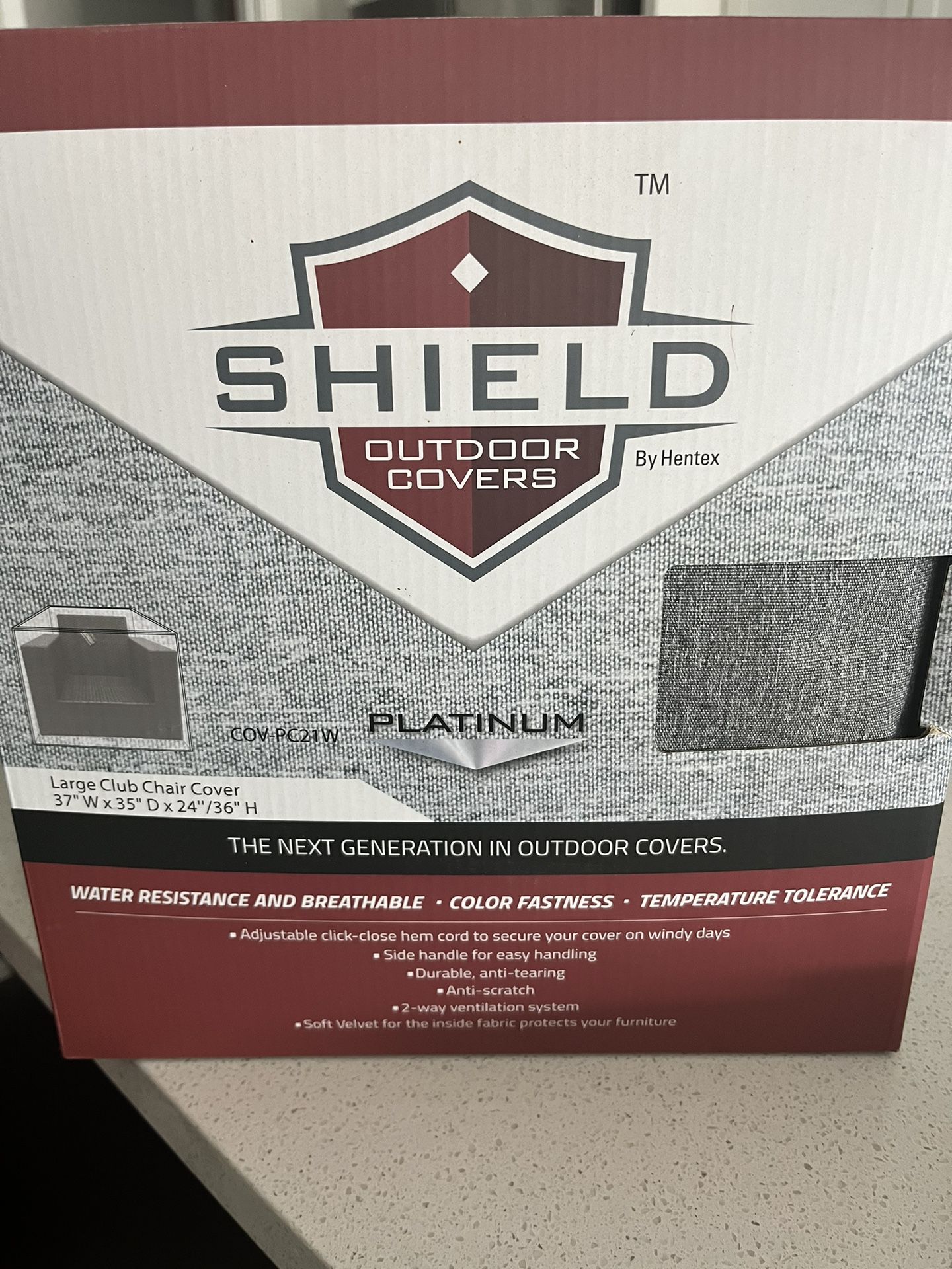 Brand New  Outdoor Cover Club Chair Grey
