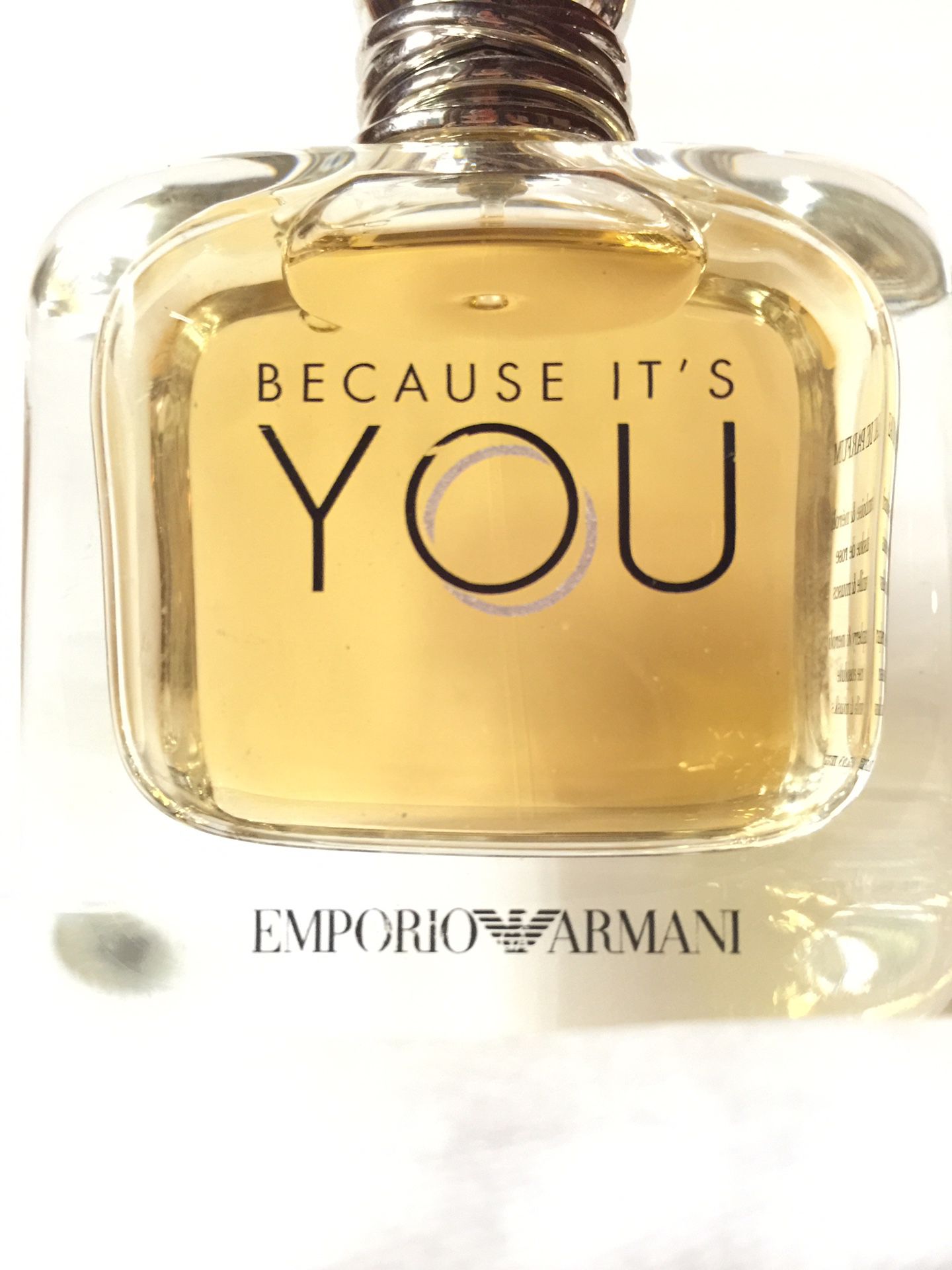 Authentic BECAUSE IT'S YOU by Emporio Armani 3.4oz Eau de Parfum Perfume