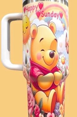 Winnie the Pooh Happy Sunday Tumbler with Handle