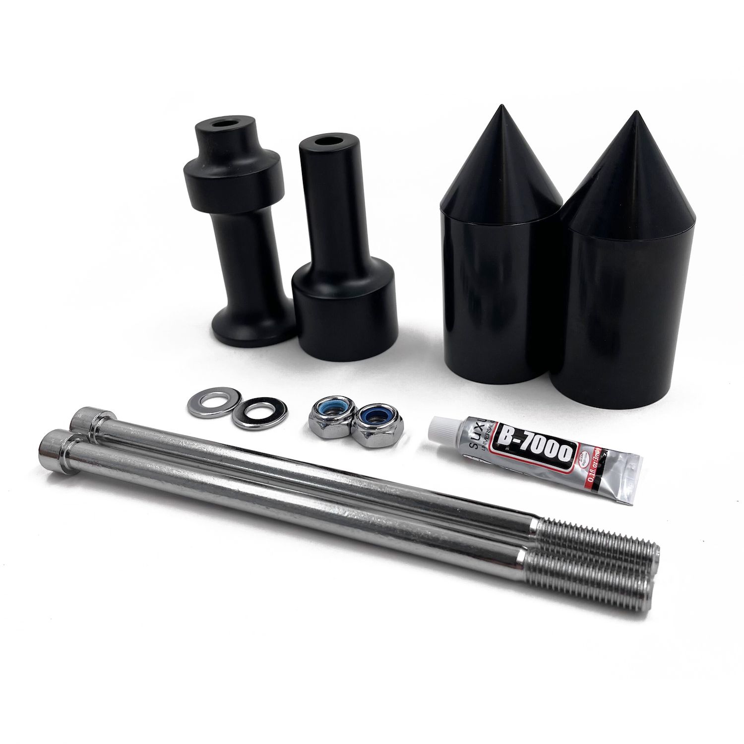 Black Spike Frame Slider Crash Protector Aluminum For 2003-2006 Kawasaki Z1000 PN: MT290-028-BK