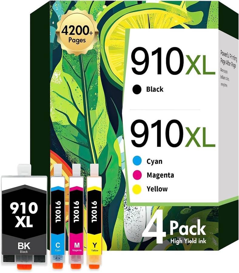 new 910XL Ink Cartridges Combo Pack Compatible for HP Printers 910 XL 910XL Black and Color 910XL/910 Multipack for OfficeJet Pro 8010 8015 8