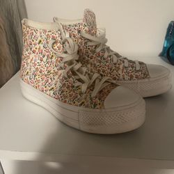 Converse Chuck Taylor Floral 9.5 Women 7.5 Men Shoes  Platform 