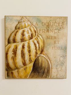 Vintage Antique Stylish Piece of Art. Beautiful painting on wood. French. Like new condition. 10” x 10”. Great bargain.