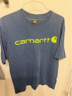 Carhartt Mens Blue Logo Tshirt, Large