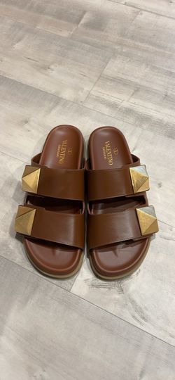 Valentino Garavani Leather Slide Sandals