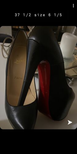 Black leather Christian Louboutin size 6 1/5