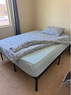 Just open box Quess siE Bed frame and free mattress