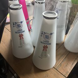New large white megaphones