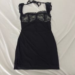 Black/lace mini dress size M