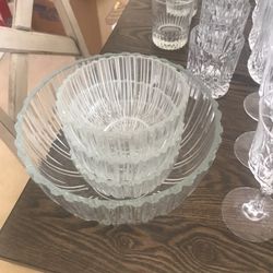 Crystal stemware and bowls - All Must Go