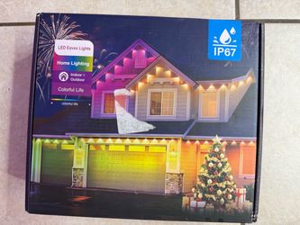Permanent outdoor LED eaves lights 200 ft