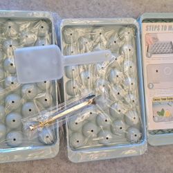 Ice Trays Round. Balls. 2 sizes 3 trays. Tongs and scooper, new