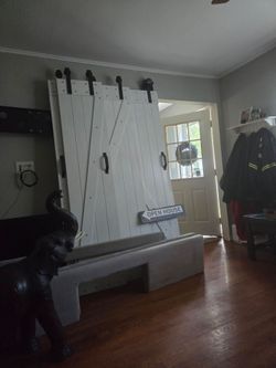 Custom barn doors -- with tracks
