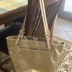 Michael Kors Gold Tote 