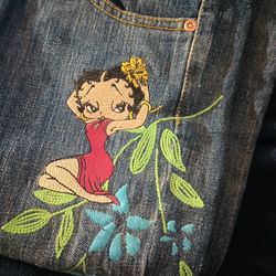 Betty Boop Embroidered Jeans