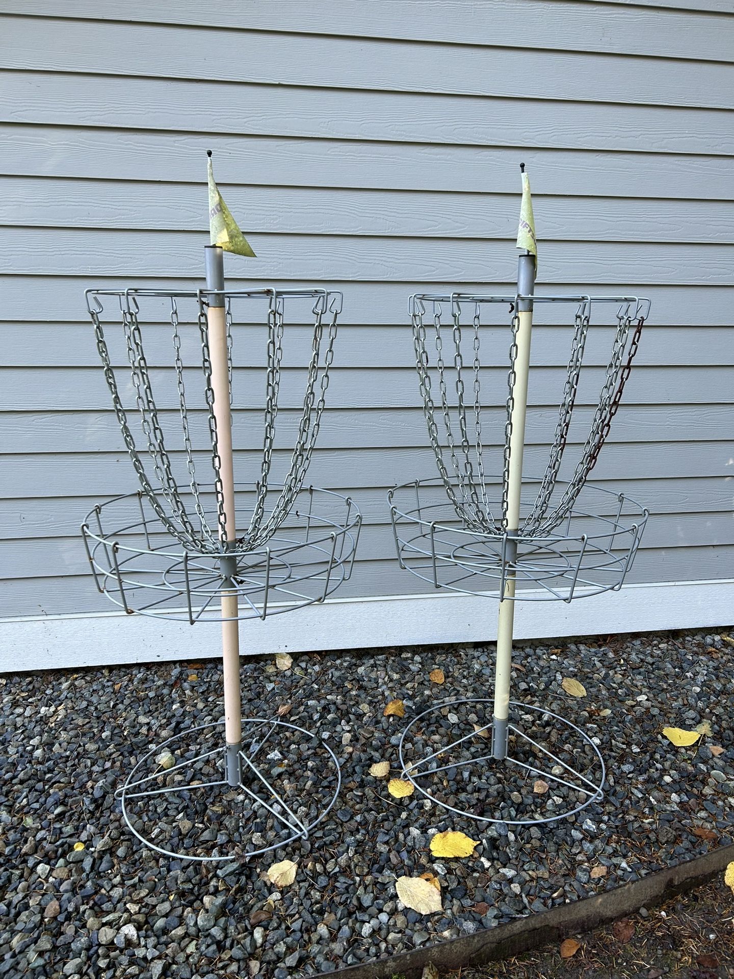 Set of 2 - Driftsun Disk Golf Baskets w/ 3 disks