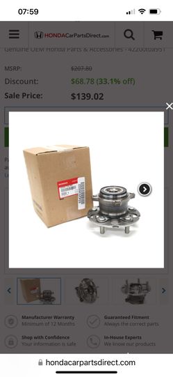 Honda, 12-16 CR-V, Wheel Bearing