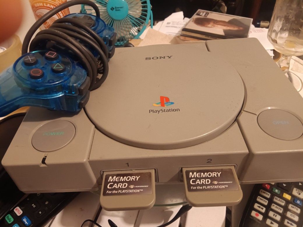 Sony Play Station With 2 Memories
