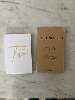 Gold Table Numbers And Holders