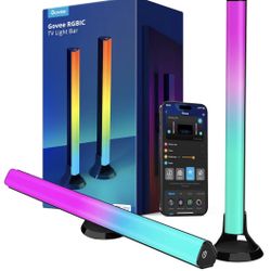 Govee RGBIC Light Bars, 15 Inches WiFi TV Backlight Suitable for 45-70 inch TVs, Smart Light Bars with Multiple Placement Options, Work with Alexa and