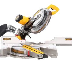 DEWALT 15 Amp Corded 12 in. Double Bevel Sliding Compound Miter Saw with XPS technology, Blade Wrench and Material Clamp=Pa-872