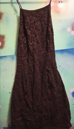 Black Lace Spaghetti Strap Maxi Dress