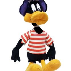 Daffy Duck as Pirate Plush Stuffed Animal Looney Tunes 2002 Nanco 17"H Vtg Rare