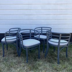 Rare Antique Early 20th Century Thonet Bentwood Cafe Barrel Dining Chairs - Set of 4