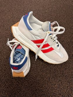 Adidas Originals Low-Top Sneakers White Red Blue