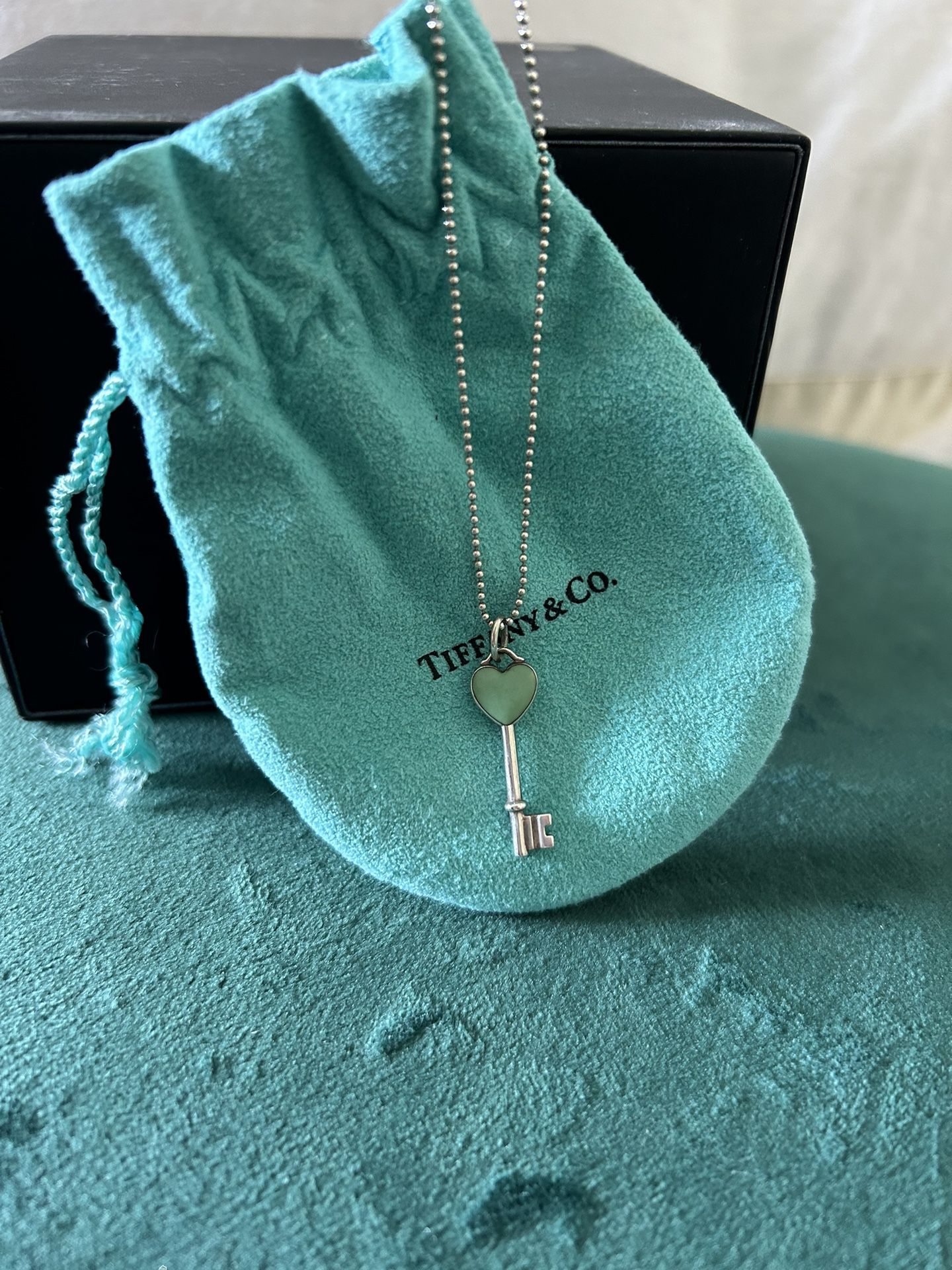 Tiffany & Co. Turquoise Heart Key Necklace