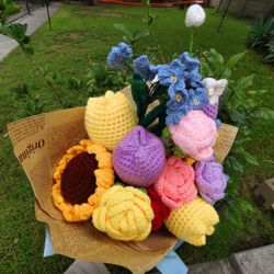 Crochet Bouquet,Mothers day Teachers day ,Gift for her