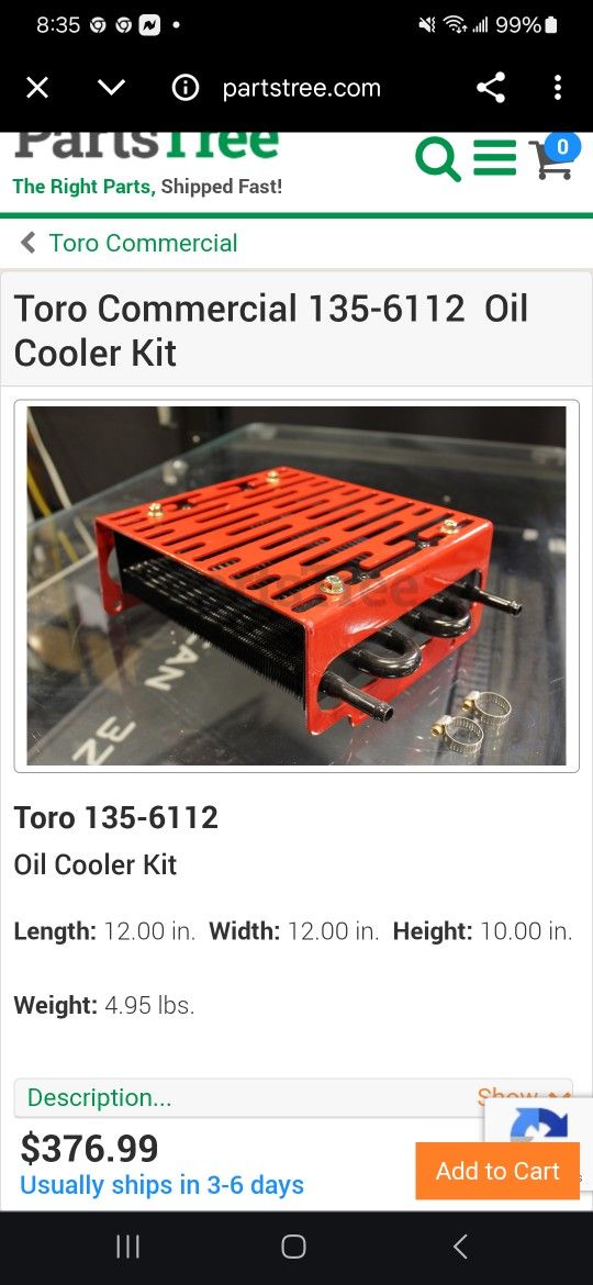 Brand New Oil Cooler Kit