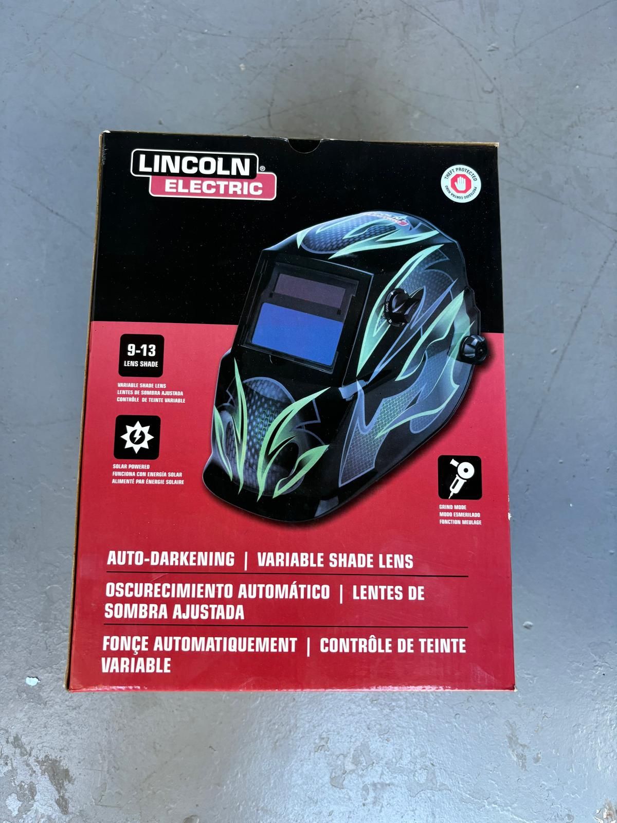 Lincoln Electric Auto-Darkening Welding Helmet – Variable Shade 9–13