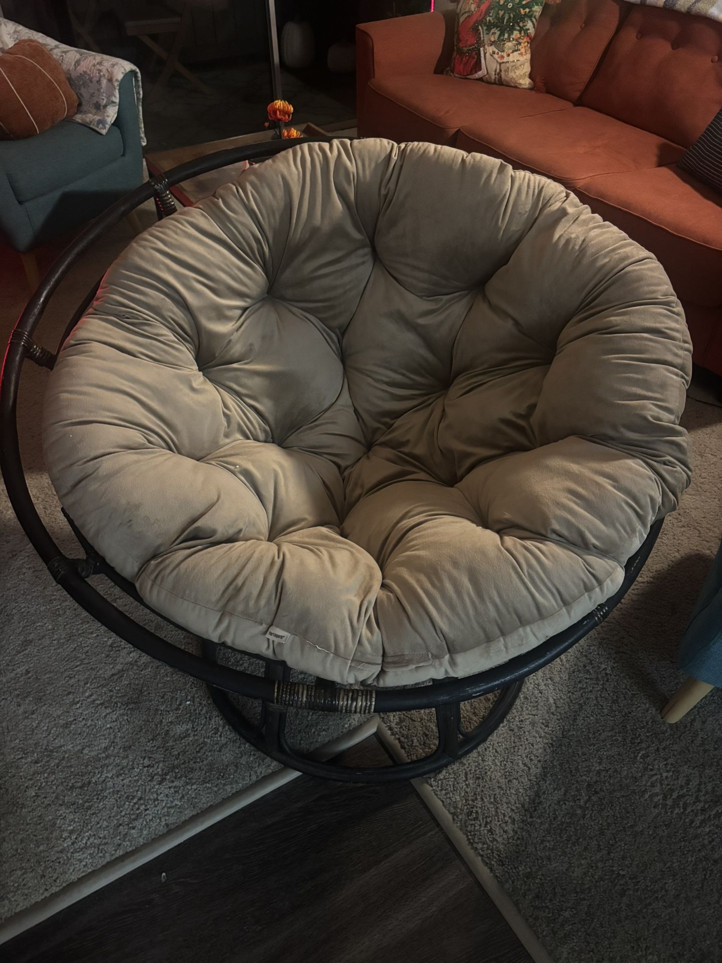 Brown Papasan Chair w/ Cushion