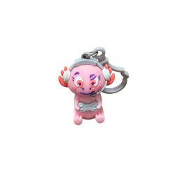 Pink Axolotl Gaming Keychain 
