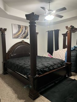 American Signature King Bed Frame – $250 – Heavy Luxury Furniture – No Mattress or Box Spring