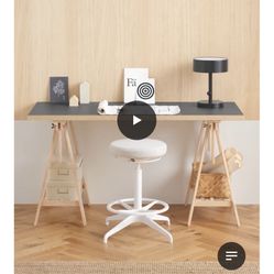 IKEA MITTBACK Trestle, birch, 22 7/8x27 1/2/36 5/8 "