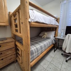 Log Style Bunk Bed