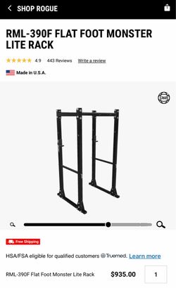 Rogue RML-390 Monster Lite squat rack