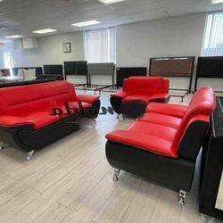 PHYSOCARPUS RED BLACK SOFA/LOVE SEAT